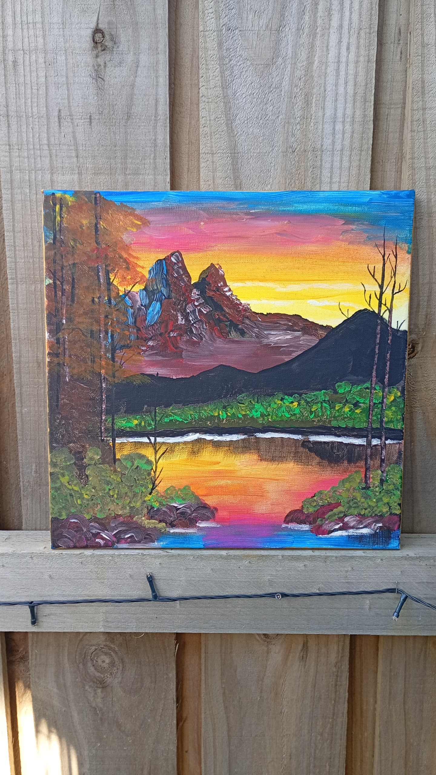 Mountains on Sunset by Bob Ross